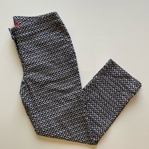 Donna ricco black white pattern ankle pant size 6
